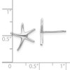 10K White Gold Polished Mini Starfish Earrings