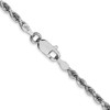 10k White Gold 2.75mm Diamond Cut Quadruple Rope Chain