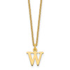 10KY Cutout Letter W Initial Necklace