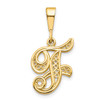 10k Initial F Pendant
