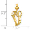 10k Initial V Pendant