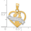 10k w/Rhodium #1 WIFE Heart Charm