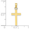 10k Polished Cross Pendant