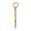 10Kw/Rhodium DREAM In Heart w/ D/C Star Accents Charm