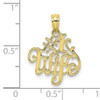 10K #1 WIFE Pendant