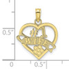 10K #1 WIFE Heart Pendant
