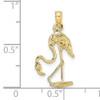 10K 3-D Textured Flamingo Charm