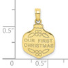 10K OUR FIRST CHRISTMAS Ornament Pendant