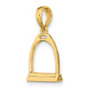 10K 3-D Polish Small Horse Stirrup Charm