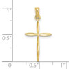 10K D/C with Tapered Ends Cross Charm
