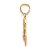 10k Two-Tone w/White Rodium #1 WIFE In Heart Charm