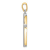 10k Two-tone Cross Pendant