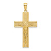 10K W/ Satin Finish Crucifix Charm
