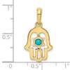 10k Turquoise Chamseh Pendant