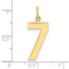 10ky Casted Large Polished Number 7 Charm