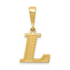 10KY Initial L Pendant