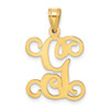 10KY Initial Letter G Pendant