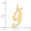10K Small Fancy Script Initial I Charm
