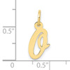 10k Small Script Initial O Charm