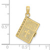 10K 3-D Moveable Santa Biblia Book/Spanish Bible Charm