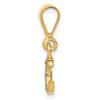 10K and Rhodium Diamond Initial G Charm