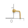 14k 2mm Ball Nose Stud