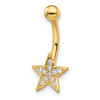 14k CZ Belly Ring 14k CZ Belly Ring