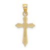 10K w/ Engraved Edges Cross Charm