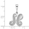 10KW Filigree Initial H Pendant