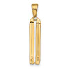 10k 3-D Snow Skis Pendant