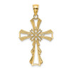 10K Cut-Out w/ Teardrop Sides Cross Charm