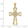 10K Cut-Out w/ Teardrop Sides Cross Charm