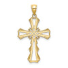 10K Cut-Out w/ Teardrop Sides Cross Charm