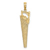 10K 3-D Flat Hand Saw Charm