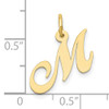 10K Small Fancy Script Initial M Charm