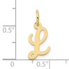 10k Small Script Initial L Charm
