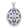 10k White Gold 21mm Oval w/ Diamond Vintage Locket