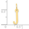 10k Small Slanted Block Initial J Charm