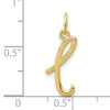 10k Yellow Gold Letter l Initial Charm