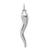 10k White Gold Italian Horn Charm 10k White Gold Italian Horn Charm
