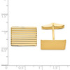 14k Men's Grooved Cuff Links