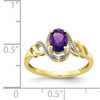 10K Amethyst and Diamond Ring