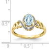 10K Aquamarine and Diamond Ring