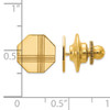14k Men's with Line Design Octagon Tie Tac