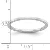 10K White Gold 1.2mm Flat Stackable Band