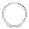 10K White Gold 1.2mm Half Round Satin Stackable Band