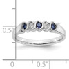 10k White Gold Diamond w/Sapphire Band 10k White Gold Diamond w/Sapphire Band
