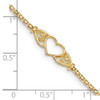 14k Polished Heart 10inch  Anklet