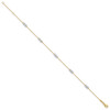 14K Two-tone Polished Infinity 9in Plus 1 in ext. Anklet