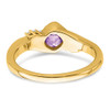 10k Yellow Gold Amethyst and Diamond Ring